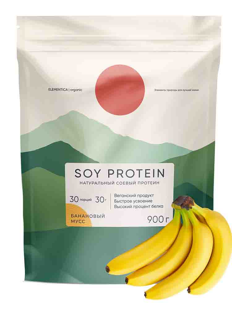 Протеины Elementica Soy Protein 900 гр. шоколадный десерт