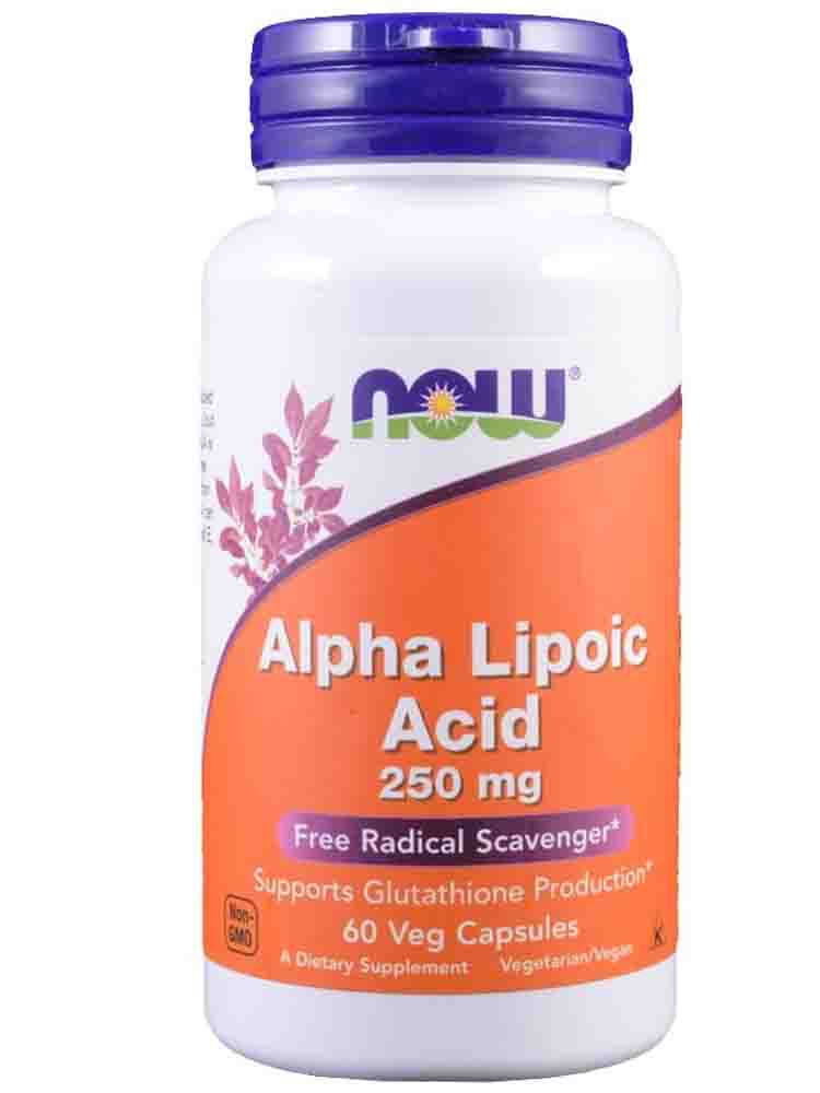

Антиоксиданты NOW Alpha Lipoic Acid 250 мг 60 капс.