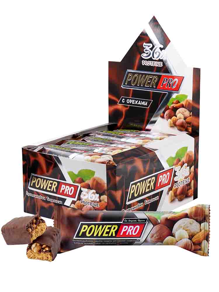 

Протеиновые батончики POWER PRO Протеиновый 36% 60 гр. моккачино