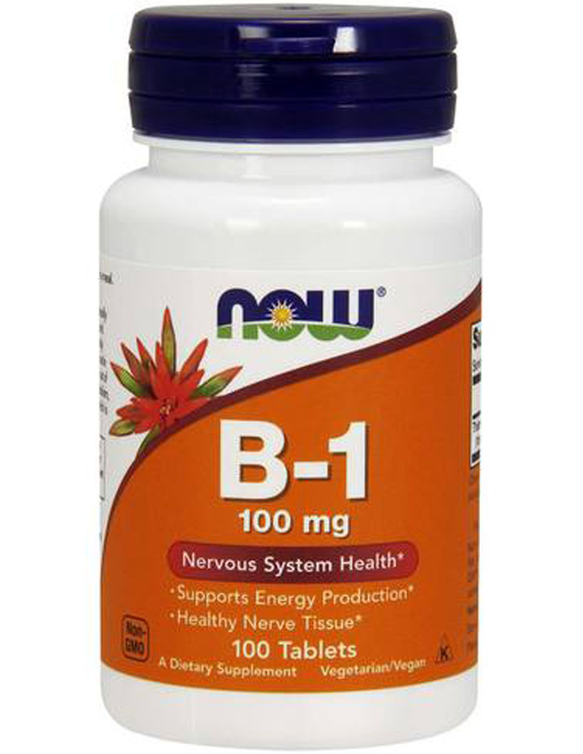 

Витамины группы B NOW Vitamin B-1 100 мг 100 табл
