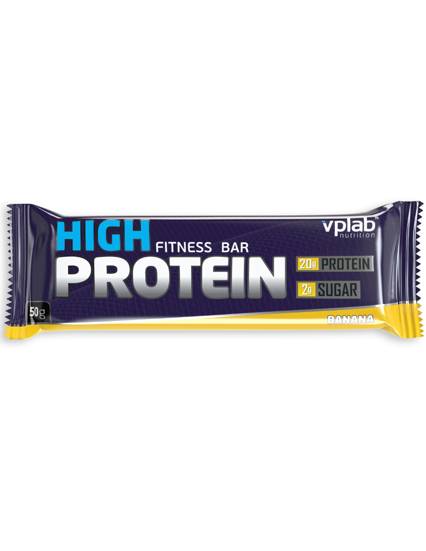 Протеиновые батончики VPLab Nutrition 40% High Protein Fitness Bar 100 гр. банан