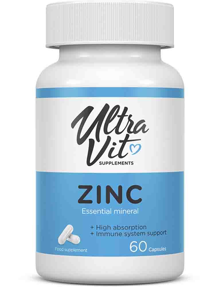 

Минералы UltraVit Zinc 60 капс.