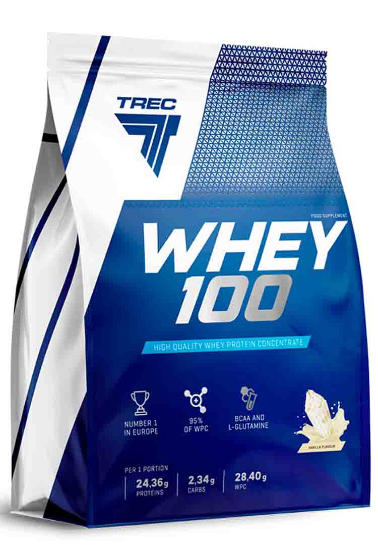 Протеины Trec Nutrition Whey 100 900 гр. клубника