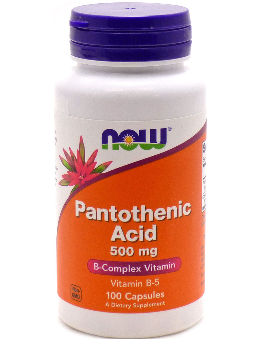 Витамины группы B NOW Pantothenic Acid 500 мг 100 капс.
