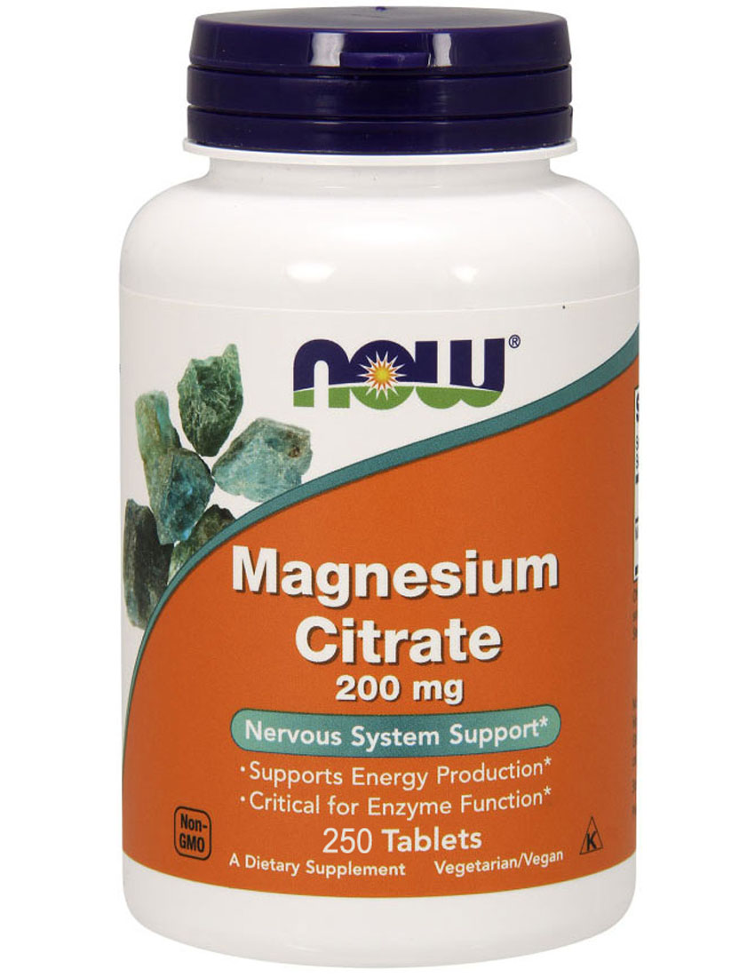 

Минералы NOW Magnesium Citrate 200 mg 100 табл
