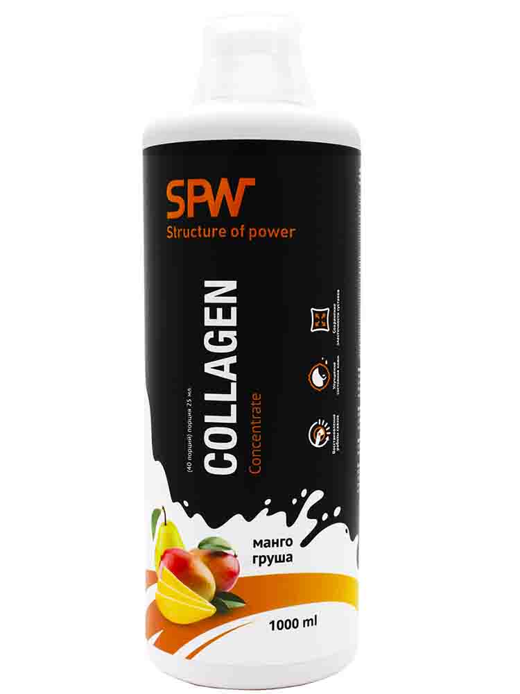 Витамины и БАДы для суставов SPW Collagen Concentrate 1000 мл. манго-груша