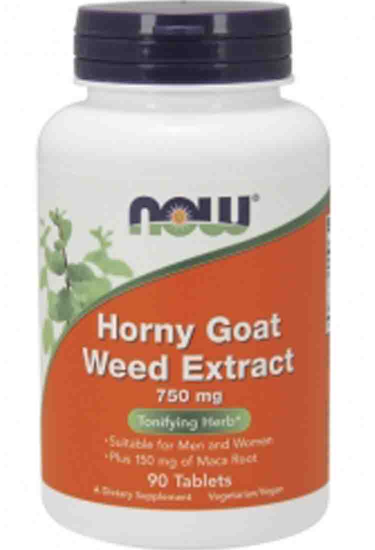 Повышение тестостерона, либидо и гормона роста NOW Horny Goat Weed Extract 90 табл.