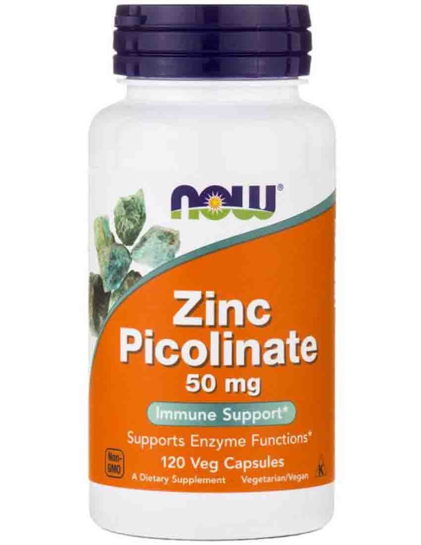 

Минералы NOW Zinc Picolinate 50mg 60 капс.